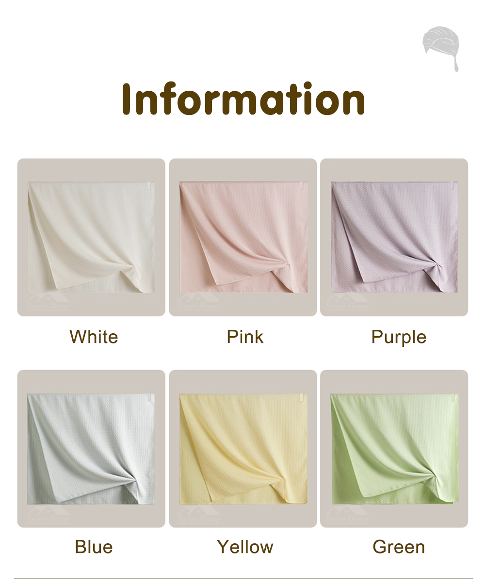 Candy Color Waffle Hair Drying Towel-8